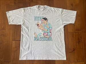 Vintage 90s Stanley Desantis New Father Cartoon Graphic T-Shirt